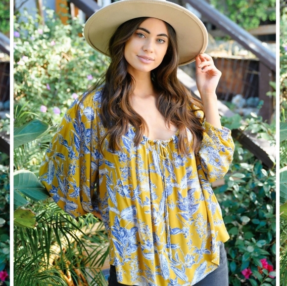 Vane GlowStar Boutique Tops - Women's Long Sleeve Floral Top